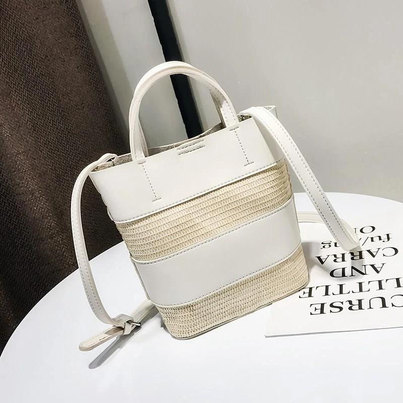 Summer Fashion Women Panelled Straw Bags INS Popular Female Beach Casual Handbag Ladies Exquisite Weave Shoulder Bag Tote SS3397 (19)