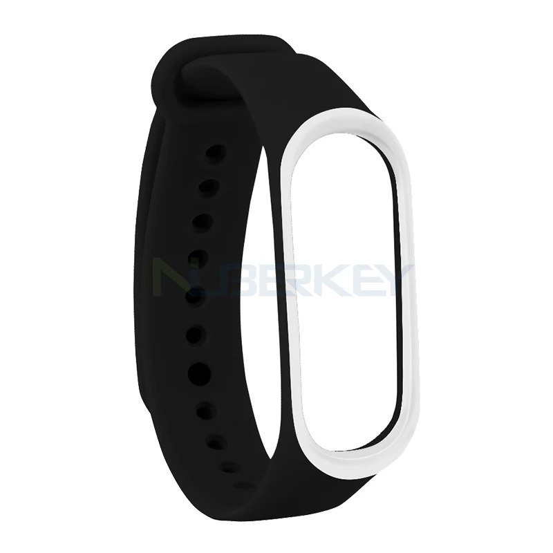 Браслет для xiaomi mi Band 4 3 спортивный ремешок часы силиконовый ремешок для xiaomi mi band 3 аксессуары браслет mi band 4 ремешок - Цвет: Black White