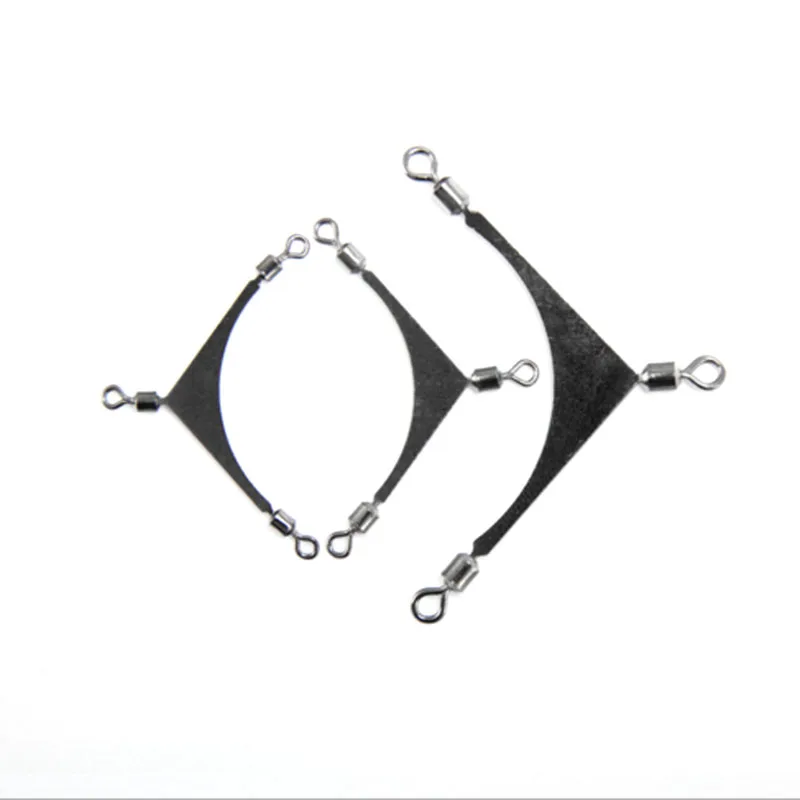 

10Pcs American Style 3-way Bearing Swivels Connector Fork Hook Fishing Tackle