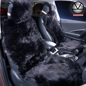 

KAWOSEN 2 pcs/lot Long Faux Fur Seat Cover, Universal Artificial Plush Car Seat Covers, 9 Color Cute Plush Seat Cushion LFFS02