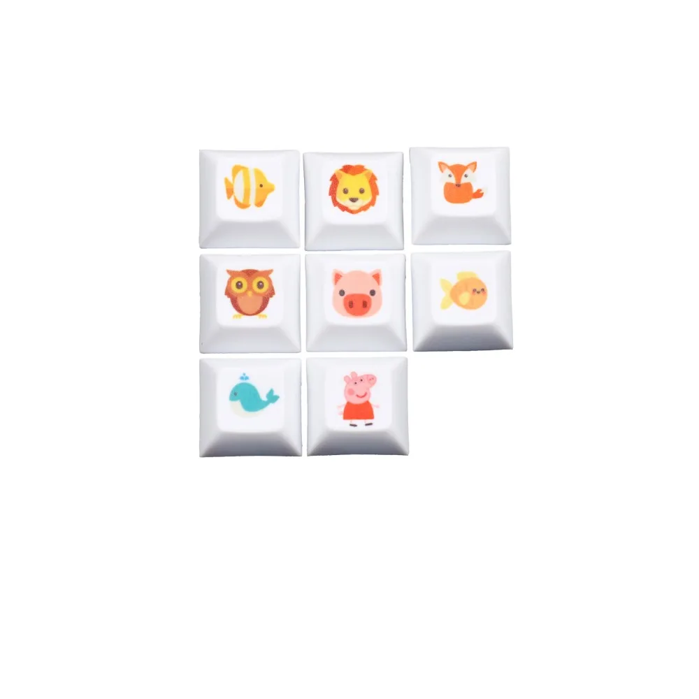Клавиатура Механическая игровая PBT DSA клавиши белого цвета с изображением