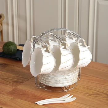 

European coffee cup dish set ceramic tea set English afternoon tea cup dish set