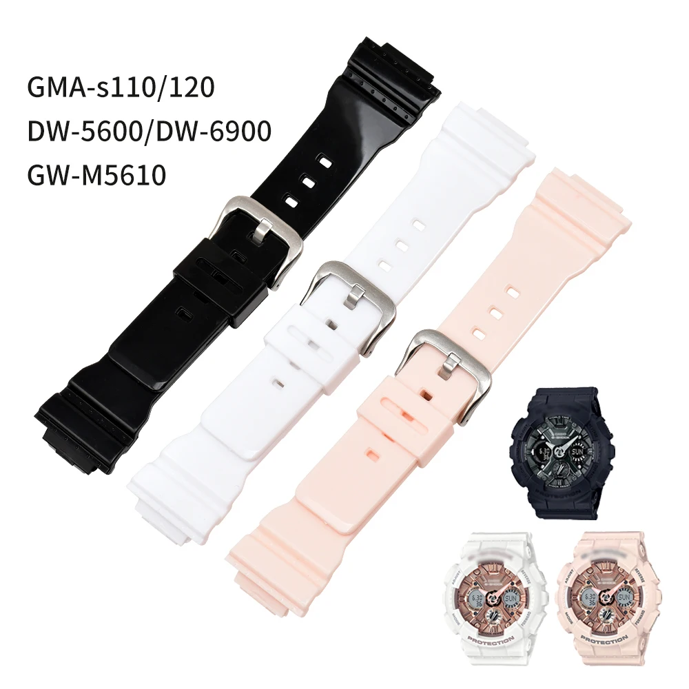 

16mm Men Women Watchband For Casio G Shock Diving Sports Band Black Replacement Wristband Soft Silicone Rubber Strap Belt