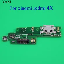 Юйси для Xiaomi Redmi 4X USB плата с зарядным портом гибкий кабель, запчасти для ремонта микрофона зарядное устройство запасные части для сотового телефона
