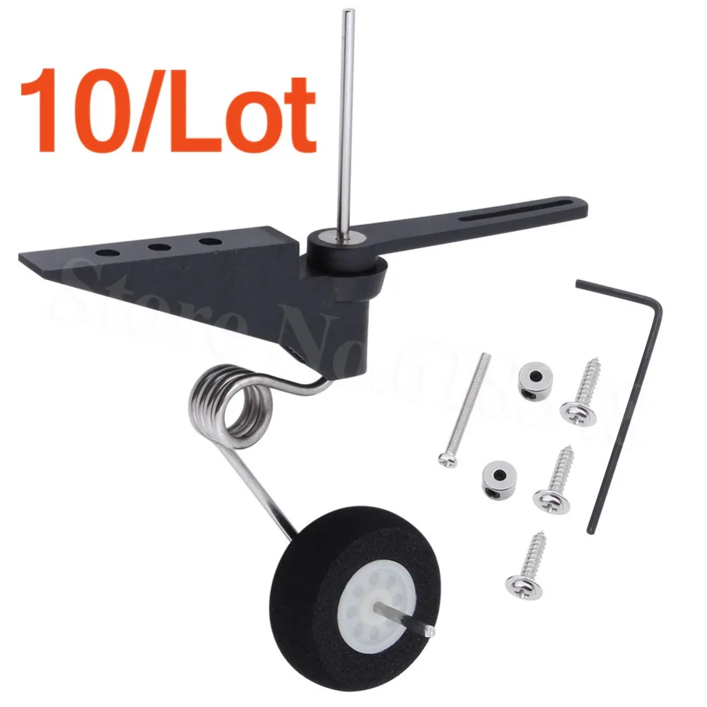 

10Set/lot Replace Tail Wheel Assembly 60x25mm D28/30 Aeromodelling RC Plane Parts Fit 540T Flymodel FM06-301