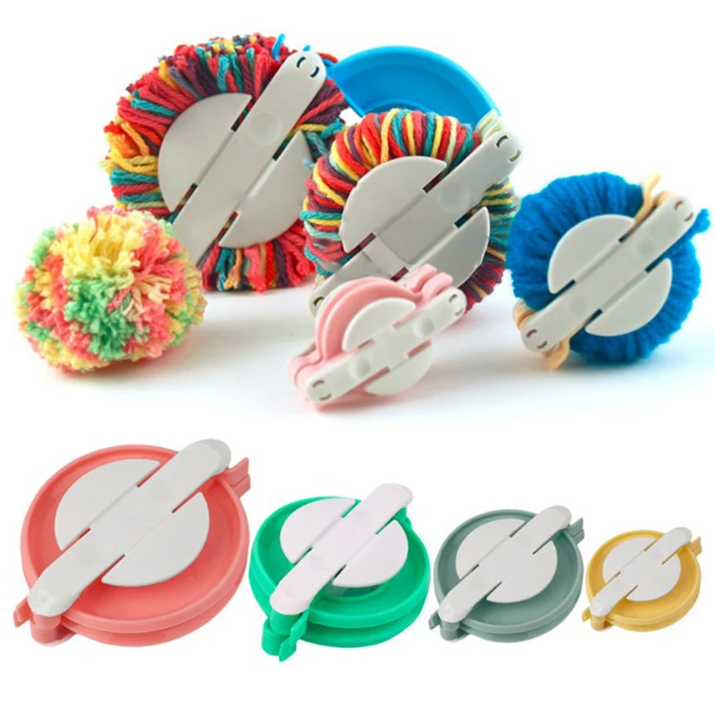 4 sizes / set of new plastic fluff ball machines DIY knitting wool