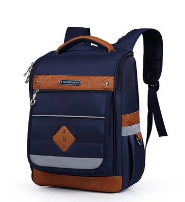 Школьные сумки для мальчиков и девочек, детский ортопедический рюкзак, высокое качество, mochila infantil bolsas primary 1-6 - Цвет: Синий