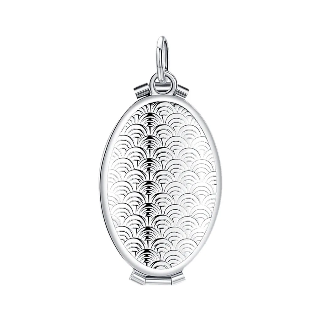 Necklace for Women Fish Scale Oval Locket 4 Slot Photo Frame Pendant Necklaces Gift Solid Ethnic Bohemian Choker | Украшения и