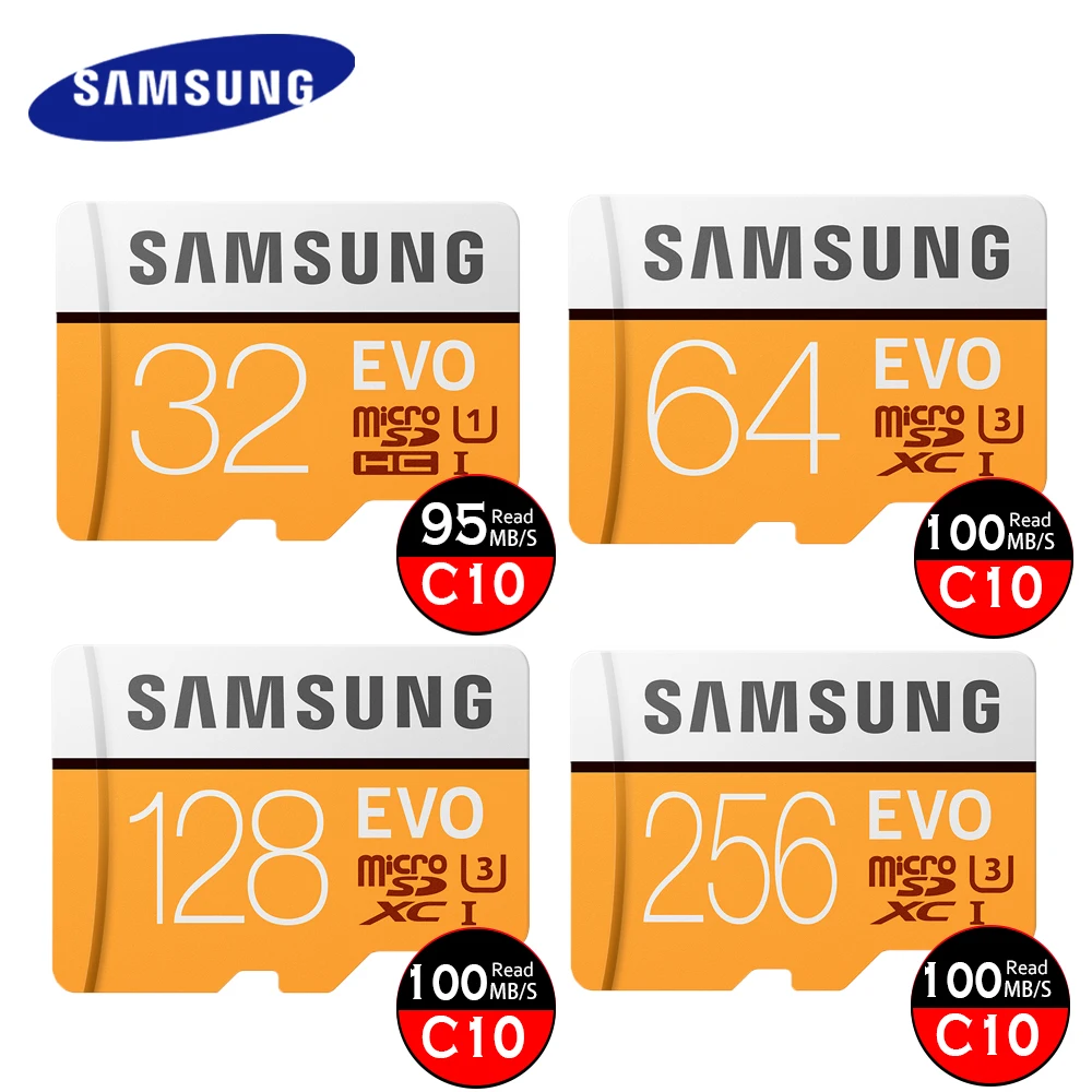 SAMSUNG Micro SD карта памяти 128 Гб 64 ГБ 32 100 МБ/с./с класс 10 U3 4 K/U1 Microsd флэш TF для телефона