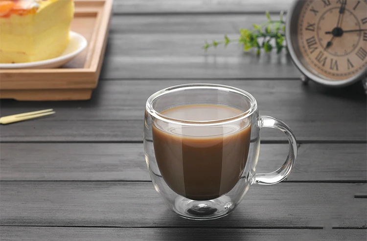 Мини Bodum с двойными стенками Стеклянная дизайнерская кружка для эспрессо с защитой от ожогов ручка Nespresso чай латте кофейная чашка Tasse Chat Swig Taza Gato