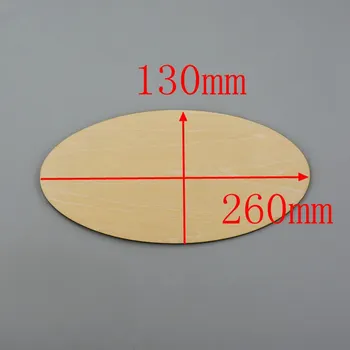 

6PCS/set 260 mm blank elliptical unfinished wood crafts. Teaching DIY accessories wedding decoration 271