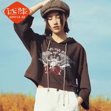 original 2016 autumn loose jacket vintage Hoodie female MZ12061