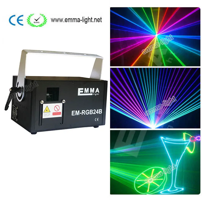 1500mW DMX ILDA RGB Full Color Laser Light Show Projector Graphic Laser