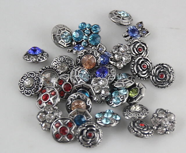 

50pcs/lot unisex women and men 12mm Snap Buttons charm fit ginger snap button bracelet free shipping