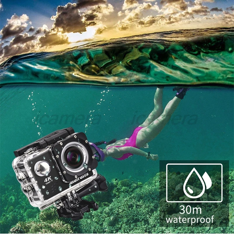 Ультра HD 4 K экшн-камера wifi видеокамеры 16MP 170 go cam 4 K deportiva 2 дюйма f60 водонепроницаемая Спортивная камера pro 1080P 60fps cam