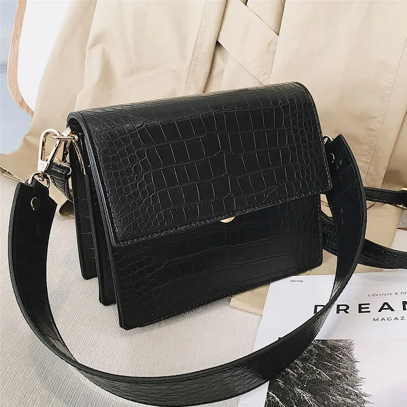 

Women's Designer Luxury Handbag 2018 Fashion New High quality PU Leather Women Handbags Crocodile pattern Shoulder Messenger Bag