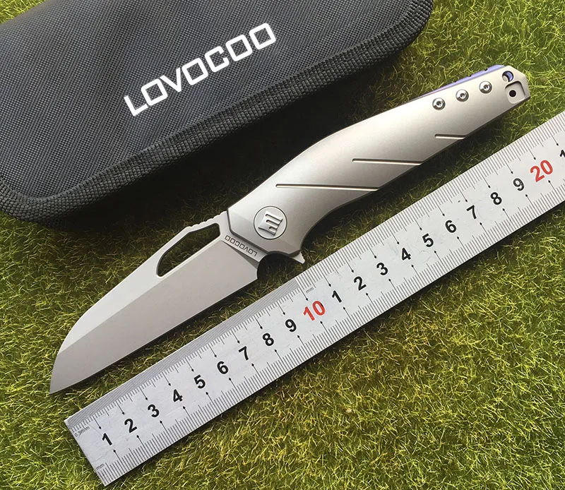 

LOVOCOO Apologist Flipper Folding knife MRBS S35VN blade Titanium handle hunting outdoor camping survival fruit Knives EDC tools