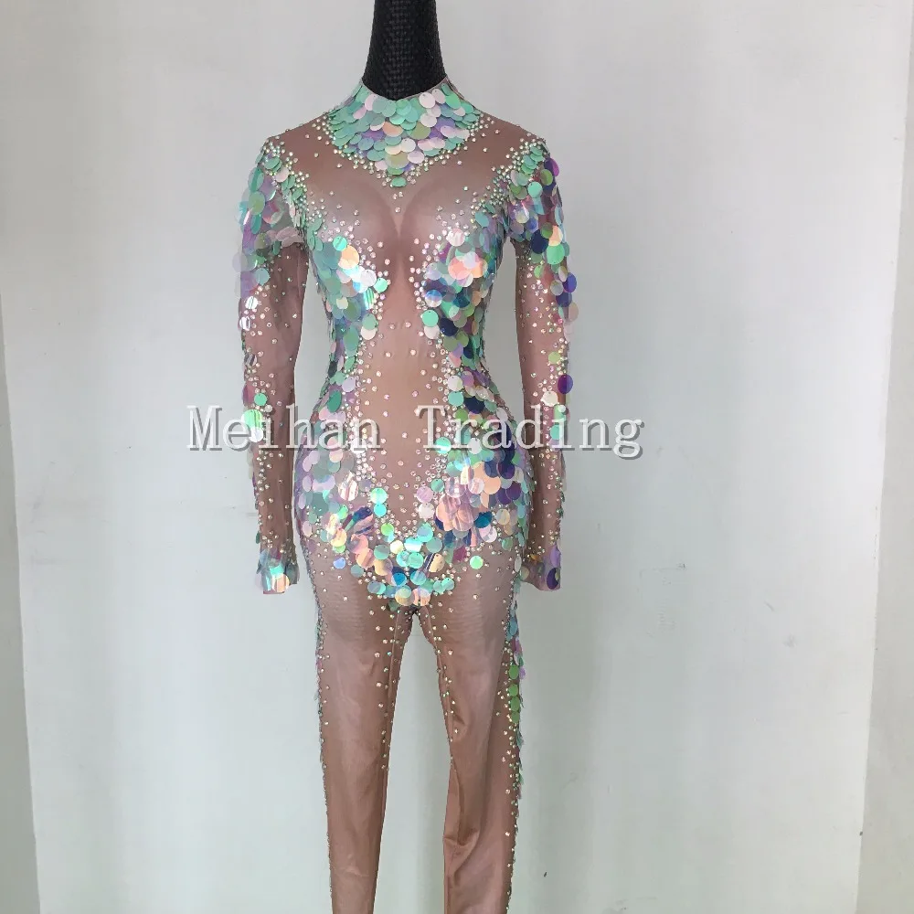mermaid sequin jumpsuit