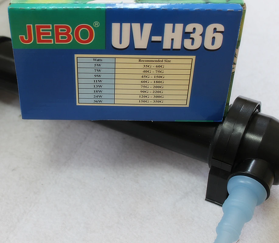 JEBO UV-H36W 36 Вт УФ стерилизатор лампа светильник Ультрафиолетовый фильтр очиститель воды для аквариума пруд Коралл кои аквариум