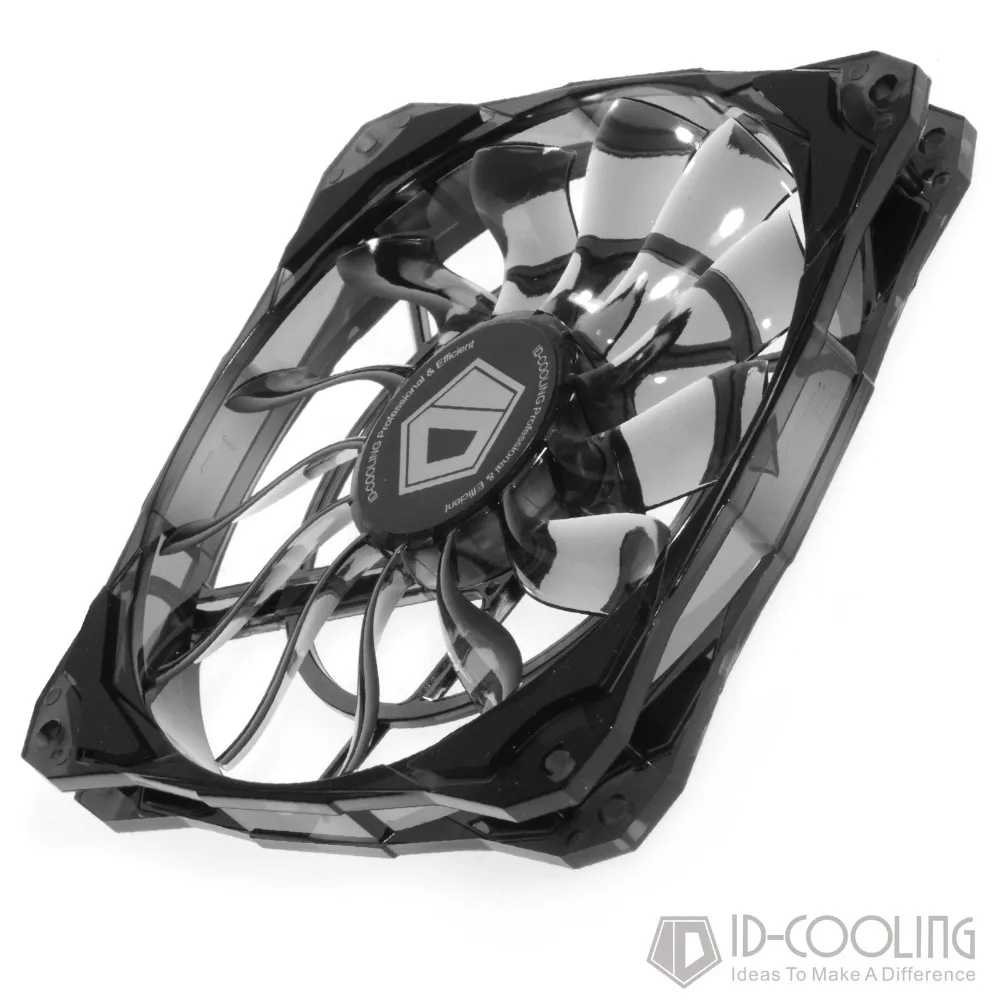 ID-COOLING Тонкий 15 мм толщина, лучший для небольшого чехол, большой воздушный поток 53.6CFM, 120 мм ШИМ-управляемый вентилятор с девибрационной резиной