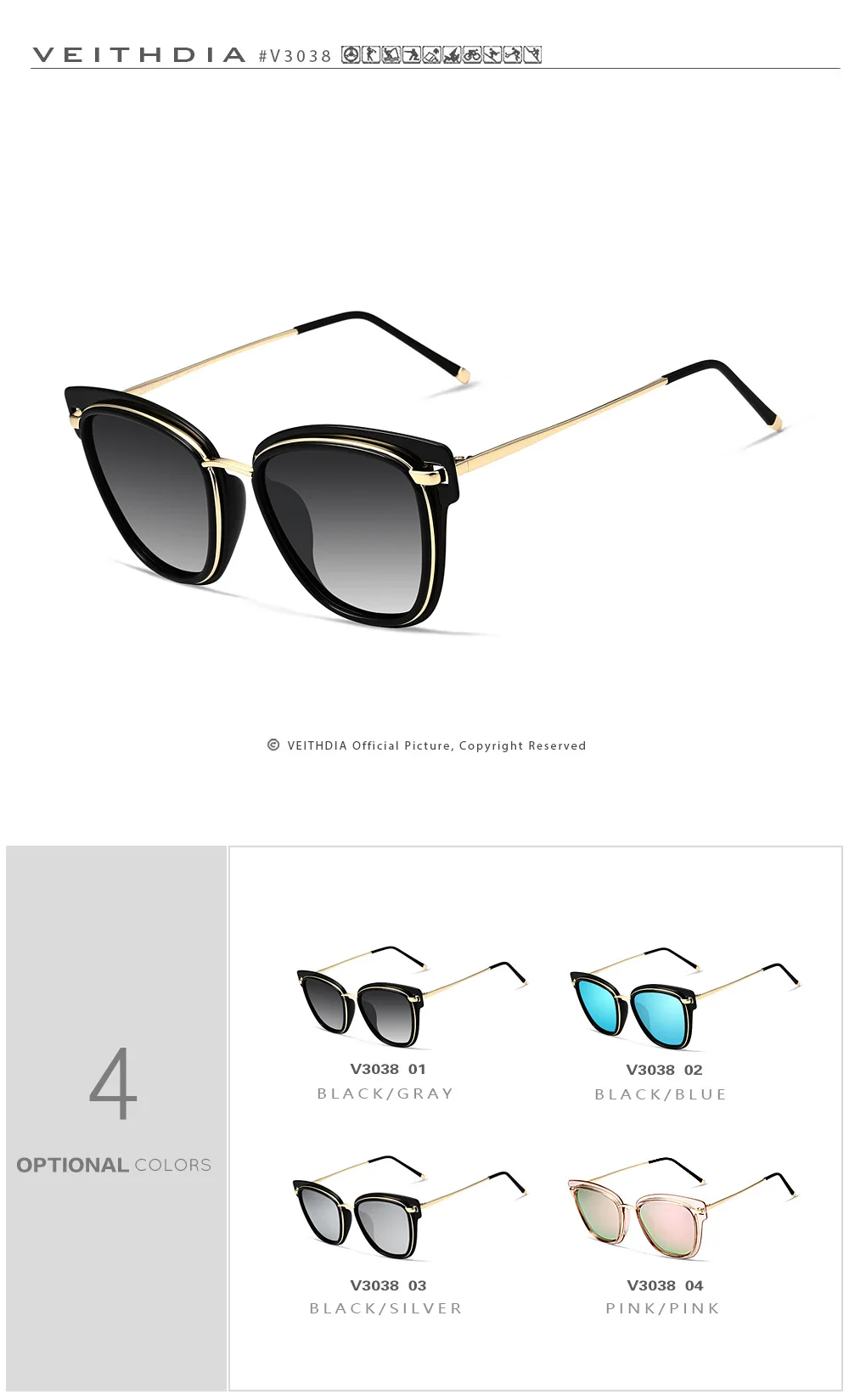 Брендовые дизайнерские женские солнцезащитные очки, поляризационные кошачьи глаза, женские солнцезащитные очки, зеркальные очки для вождения, красочные модные очки