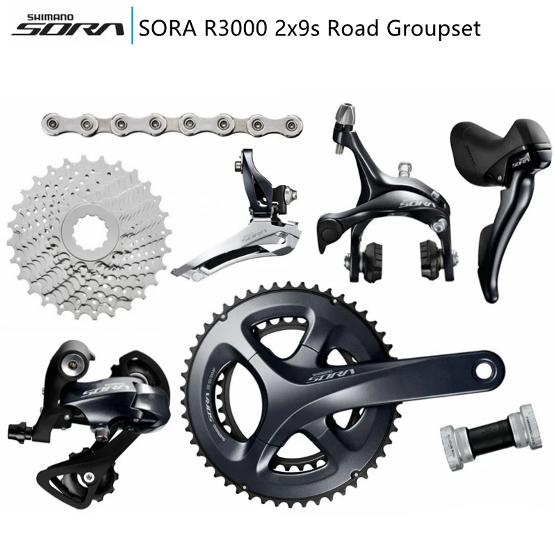 Shimano SORA R3000 2x9 speed 9s набор групп для шоссейного велосипеда запчасти | Спорт и