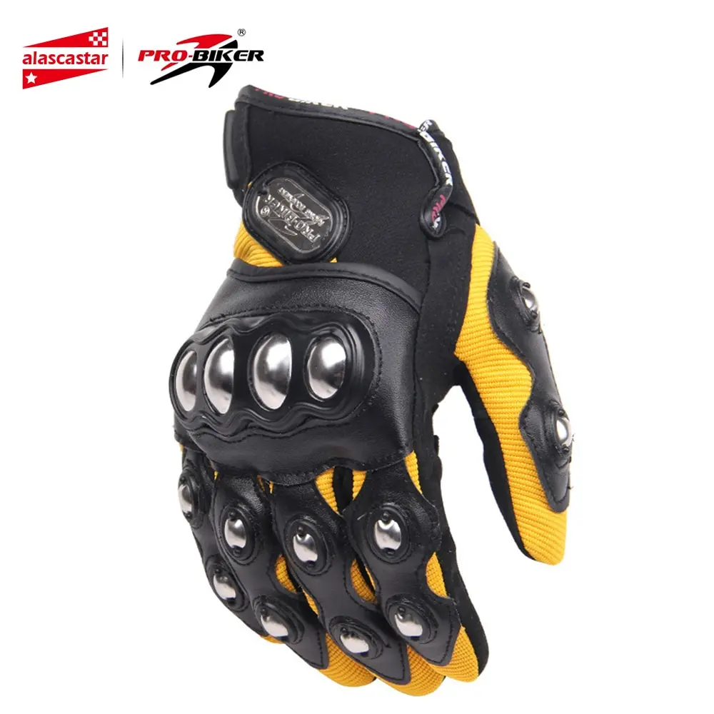 

PRO-BIKER Men Women Motorcycle Riding Gloves Luvas Breathable Motocross Off-Road Racing Full Finger Gloves Guantes Size: M L XL