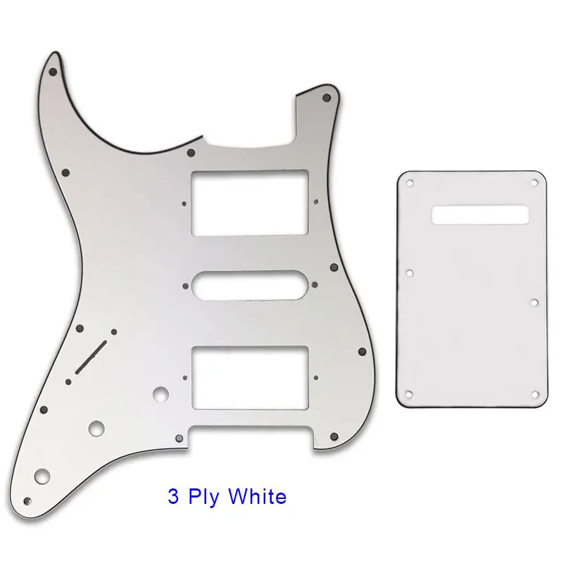 Запчасти для гитары-для левшей США Страт 72' 11 винтовое отверстие стандарт PAF Humbcker HSH гитарная Накладка и задняя пластина скретч пластина