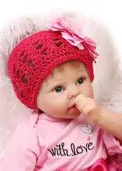 22 дюймов Мягкие силиконовые Reborn Baby Doll ручной работы Детские куклы мода как настоящие игрушка Реалистичная похожая на ребенка кукла Дети