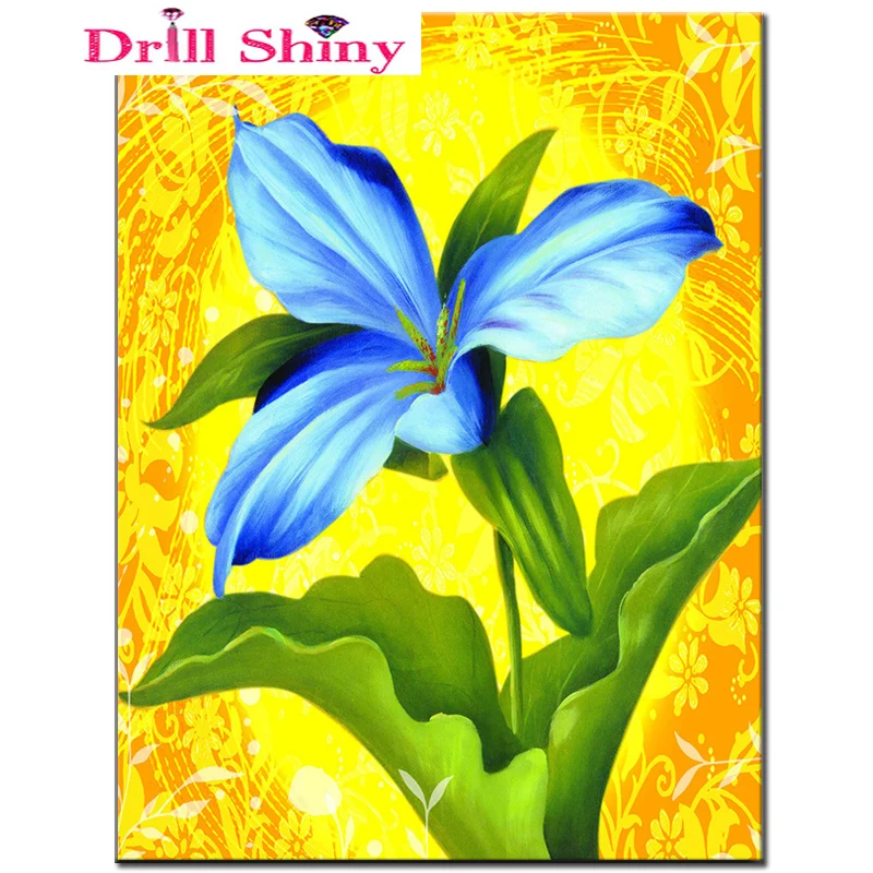 

New Beautiful Purple Flower Diy 5D Diamond Painting Embroidery Cross Stitch Full Diamond Mosaic Picture Pasted Needlework Decor