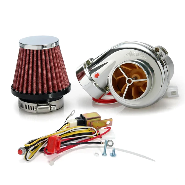 Universal Motorcycle Electric Turbocharger Suite Turbo 500 Universal Motorcycle Electric Turbocharger Suite Turbo 500 For Motor Bike Have Mushroom Air Filter
