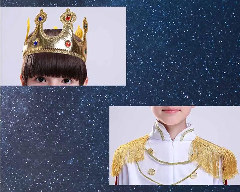 Children's New Year's Costumes Boys Prince Cosplay Halloween Christmas Kids Leader King Clothes With Crown Scepter Cloak Sets Children's New Year's Costumes Boys Prince Cosplay Halloween Christmas Kids Leader King Clothes With Crown Scepter Cloak Sets