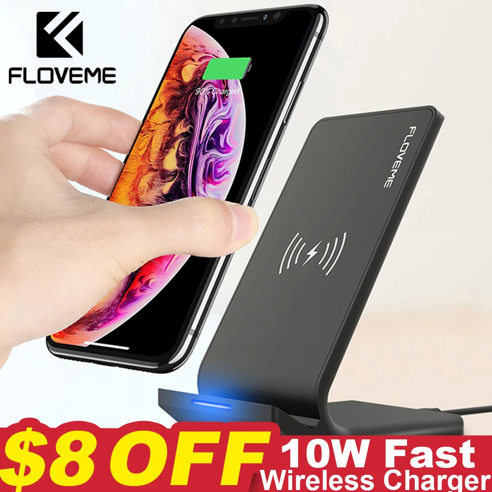 FLOVEME Qi Wireless Charger For iPhone X XS XR 8 10W USB Fast Charger Charging Wireless Charger For Samsung Galaxy S8 S9 Note 8 FLOVEME Qi Wireless Charger For iPhone X XS XR 8 10W USB Fast Charger Charging Wireless Charger For Samsung Galaxy S8 S9 Note 8