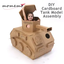 MOMEMO творческие DIY игрушки танк модели сборка модели строительных Наборы картона собрать пазл модель устанавливает на день рождения
