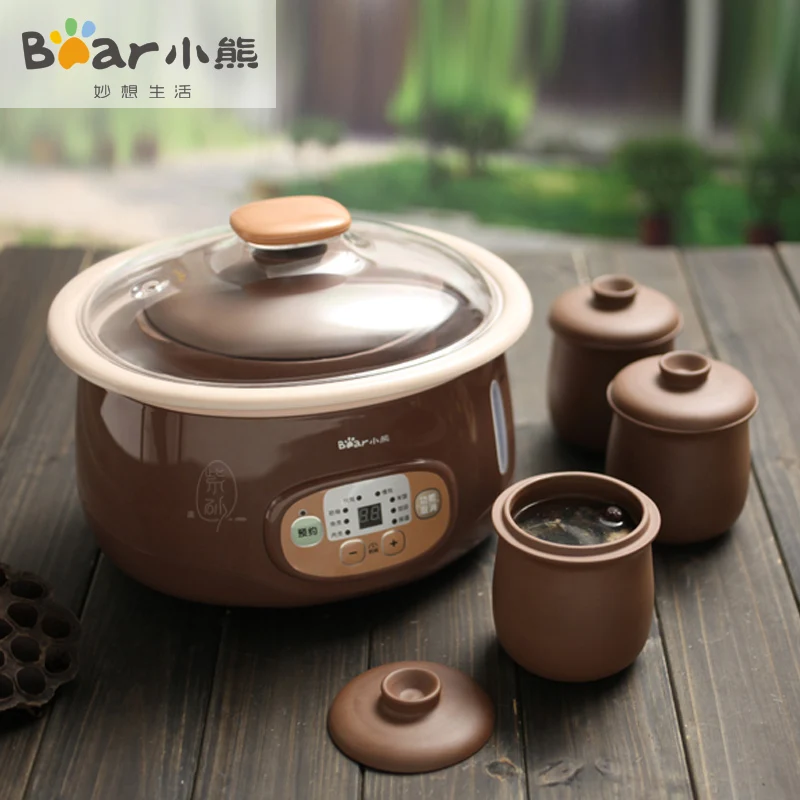 

Stew Pot Redware Slow Cookers Electric Stewing Machine Automatic Pottery Soup Porridge Sweet Soup Cooking Pot Three Small Liners