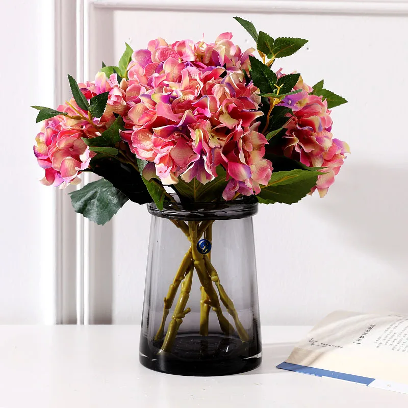 Flone Artificial Silk Flower Branch California Hydrangea Flowers Fake Flowers Wedding Party Accessories Living Room Decoration (14)