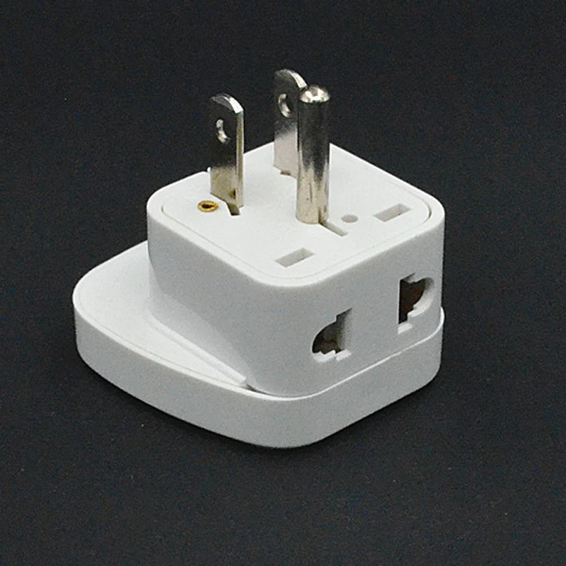 1PC white/black 3pin american socket adaptor Universal EU AU UK To US travel adapter plug