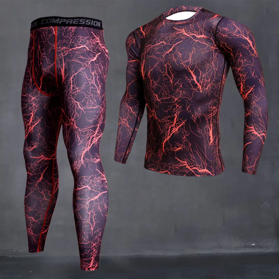 Kaufen Männer Camouflage Thermische unterwäsche set Lange unterhosen winter Thermische unterwäsche Basis schicht Männer Sport Compression langarm shirts