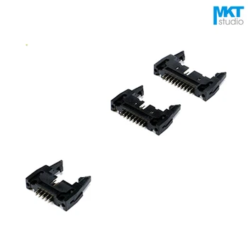 

100Pcs 2.54mm Pitch DC2 Male IDC Connector Socket Header ISP JTAG With Hook Horn 8P 10P 12P