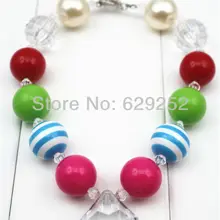 10 шт. в партии Обувь для девочек коренастый Цепочки и ожерелья, Обувь для девочек Bubblegum Коренастый Цепочки и ожерелья, Коренастый Bubble Коренастый бисера Цепочки и ожерелья, детская Цепочки и ожерелья cb061