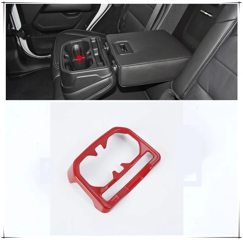 

For Jeep Wrangler JL 2018 2019 (Not fit for JK model) ABS Plastic Interior Rear Water Cup Holder Cover Trim 1pcs Car Styling