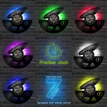 Circular Hollow Vinyl CD Record font b Clock b font Creative Fashion Led Zeppelin Model Hanging