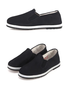 

Cotton-made beijing shoes flat heel Men Kungfu Shoes Chinese Cloth Flat Breathable Shoes Traditional Kong Fu Shoes
