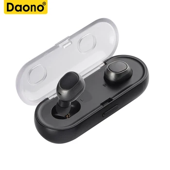 

DAONO TWS-16 Invisible Mini Earphones 3D Stereo Hands-free Noise Reduction Bluetooth Headset Wireless Earbuds and Power Bank box