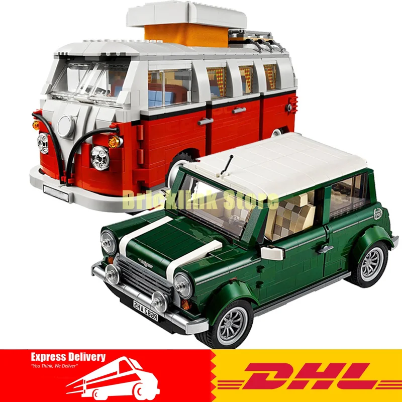 

LEPIN Technic Series 21001 T1 Camper Van Car +21002 MK VII Building Blocks Bricks Toys Compatible LegoINGlys 10220 10242