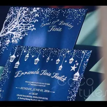 Cocostyles пользовательские Романтический Буле сложенном приглашение карта с star дизайн для star Свадебная вечеринка