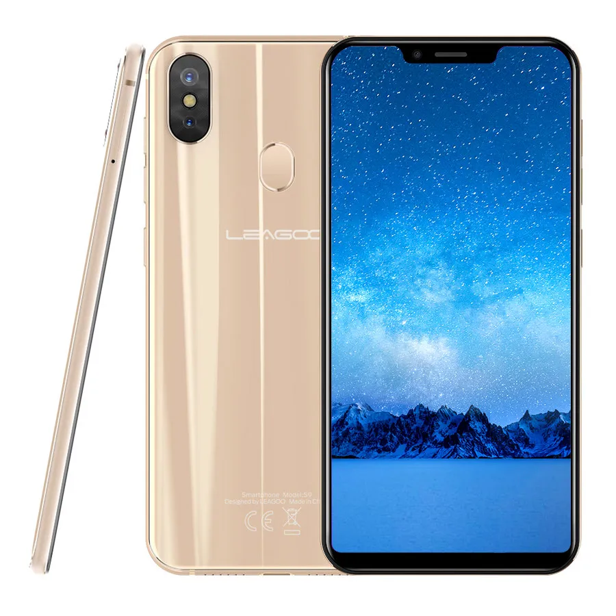 Leagoo S9 4G LTE u-образный мобильный телефон Android 8,1 MTK6750 Восьмиядерный 5,8" HD+ ips 4 Гб ram 32 Гб rom 13,0 МП отпечаток пальца