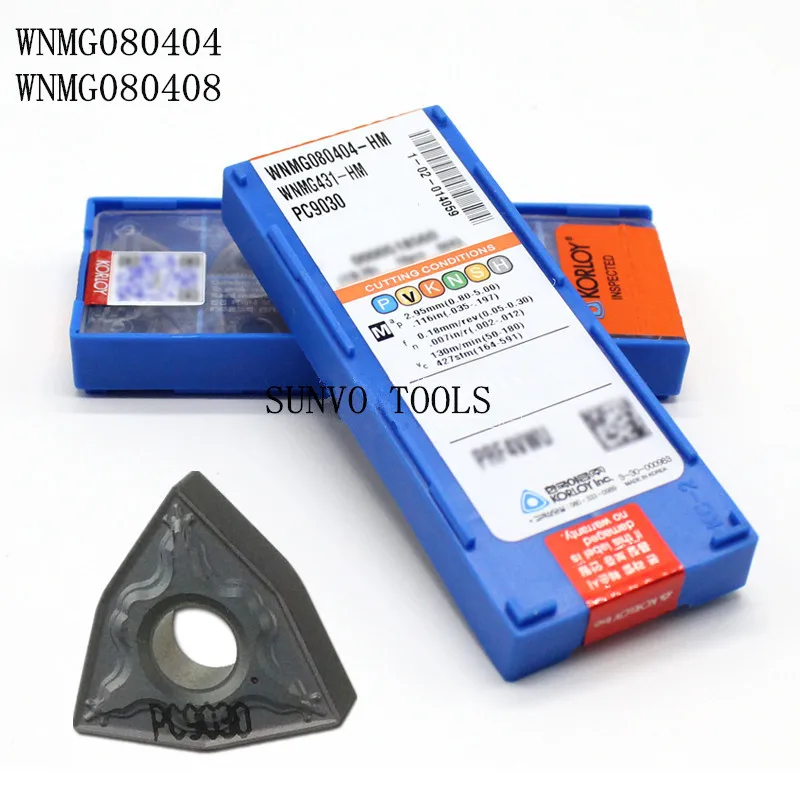 10pcs KORLOY WNMG431-HM PC9030 WNMG080404-HM PC9030 Carbide Inserts New