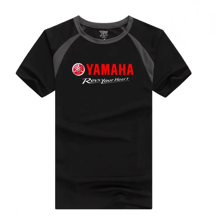 

Quick Dry Slim Fit Tees Men Patchwork T-Shirts Compression Shirt Tops Bodybuilding Fitness Yamaha revs your heart Short Sleeve
