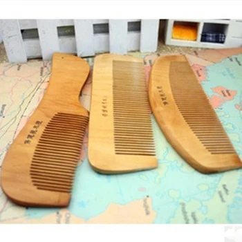 

Hot Sale 3PCS/Lot Chinese Natural Peach Wooden Comb Beard Comb Pocket Comb 3 Styles 15-20cm